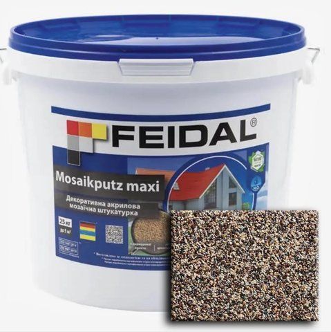Декоративная акриловая мозаичная штукатурка Feidal Mosaikputz maxi C34 15кг 1886455812 фото