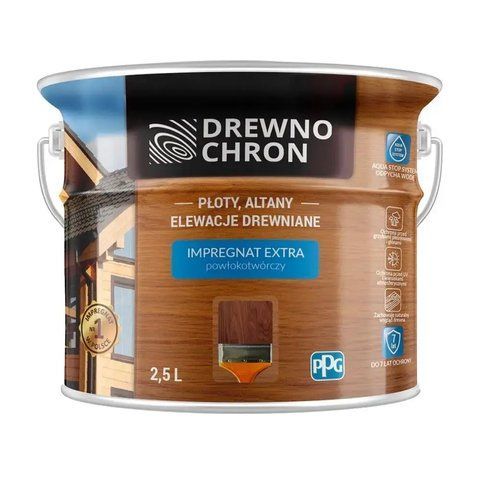 Пропитка для дерева Drewnochron Impregnat Extra дуб темный 2.5л 2790705392 фото