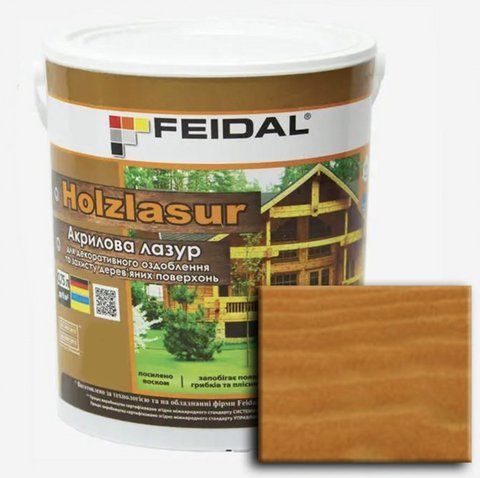 Лазурь акриловая Feidal Holzlasur Орегон 0.75л 1886455880 фото