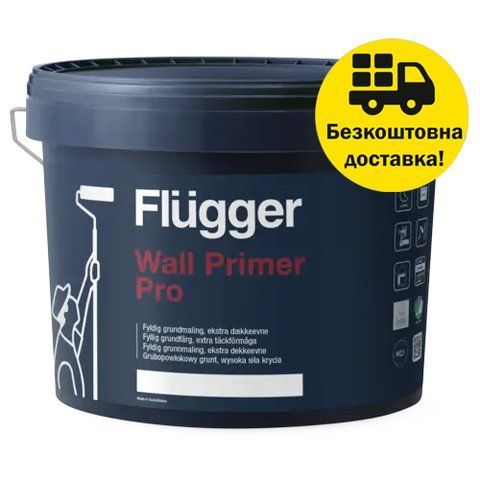 Грунт-краска интерьерная матовая Fl&uuml;gger Wall Primer Pro Белая 10л 2956381217 фото