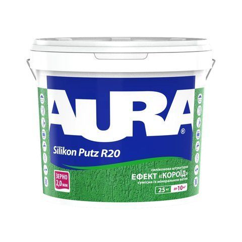 Штукатурка силиконовая Aura Dekor Silikon Putz R20 "короед" 25кг 2569017948 фото