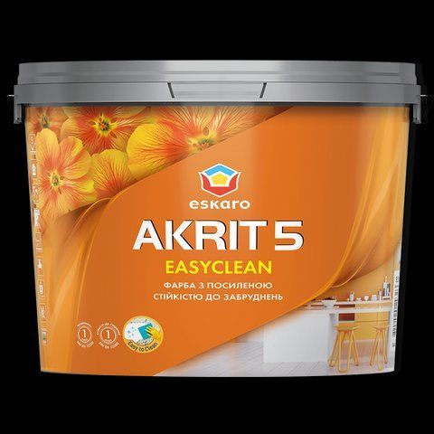Фарба інтер'єрна акрилова Eskaro Akrit 5 Easyclean 2.85л 2574740080 фото