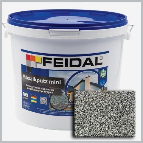 Декоративная акриловая мозаичная штукатурка Feidal Mosaikputz mini А18 25кг 1886455531 фото