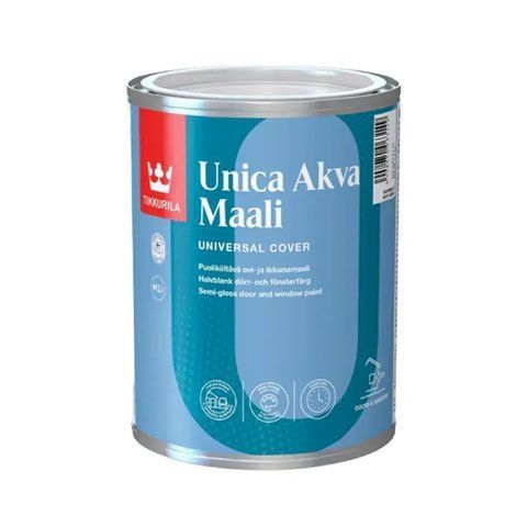 Фарба акрилова універсальна Tikkurila Unica Akva База А (біла) 0.9л 1460690223 фото