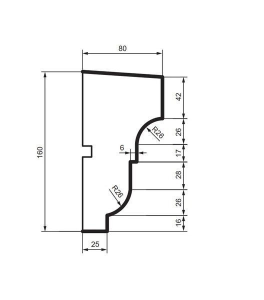 Подоконник фасадный Prestige Decor DC 108 2000 мм 2345396279 фото