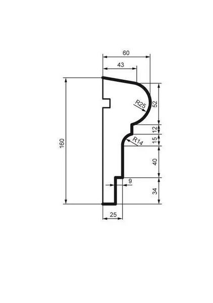 Молдинг фасадний Prestige Decor MC 130 2000 мм 2330127979 фото