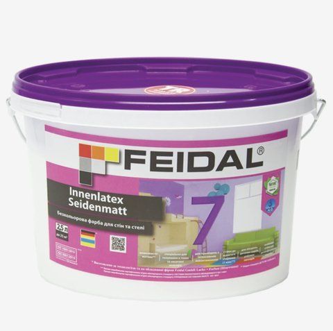 Фарба інтер&rsquo;єрна Feidal Innenlatex Seidenmatt 7 Безбарвна 2,5л 1886455326 фото