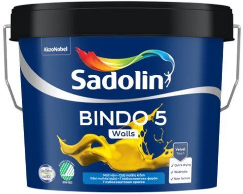 Фарба для стін емульсійна повноматова Sadolin Bindo 5 Безбарвний BC 2.33л 2889844547 фото