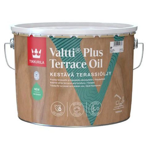 Масло экстерьерное по дереву Tikkurila Valtti Plus Terrace Oil База EC (прозрачная, под тонирование) 9 л 2957531623 фото