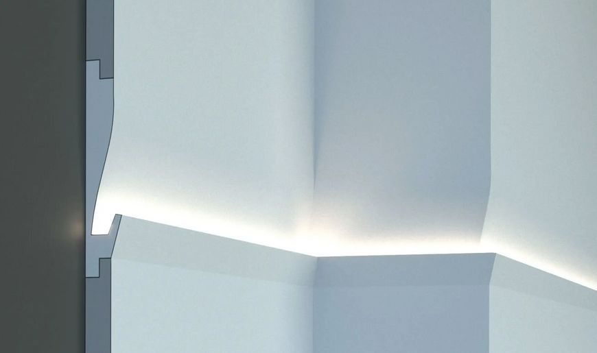 Карниз для LED освітлення серія D Tesori KD 405 1150 мм 2328235654 фото