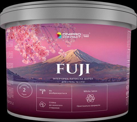 Интерьерная латексная краска Днепр-контакт &laquo;FUJI&raquo; для потолков и стен 4.2кг 1772840593 фото