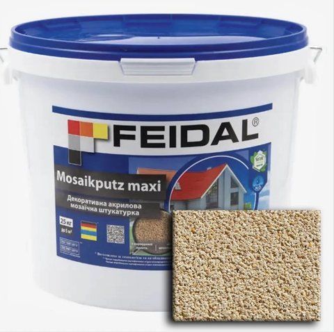 Декоративна акрилова мозаїчна штукатурка Feidal Mosaikputz maxi C36 25кг 1886455815 фото