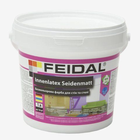 Фарба інтер&rsquo;єрна Feidal Innenlatex Seidenmatt 7 Безбарвна 1л 1886455327 фото