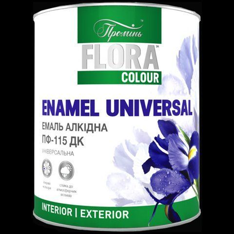 Емаль &laquo;Flora Colour&raquo; ПФ-115 Жовта 0.9кг 2152257092 фото