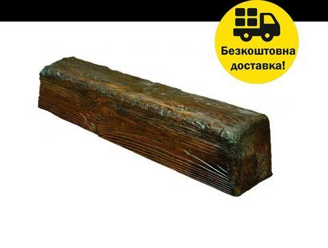 Балка поліуретанова DECOWOOD Рустик EQ 006 (3 м) classic 12х12 Темний 2348850464 фото