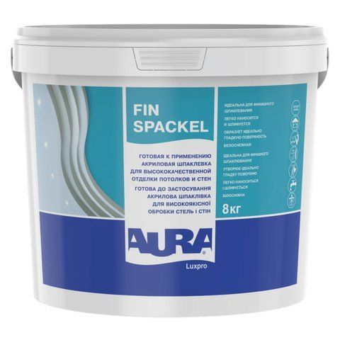 Шпаклевка акриловая Aura Luxpro Fin Spackel финишная 8кг 2569049188 фото