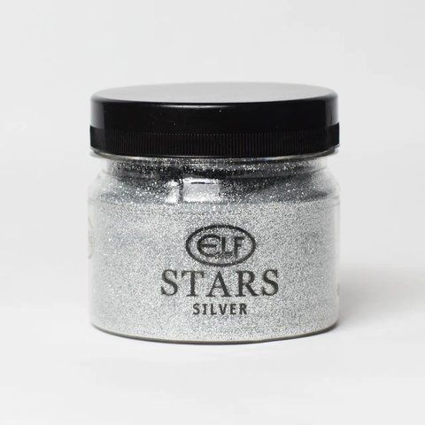 Металлизированные блестки Elf Decor Stars Silver 100г 2776931886 фото