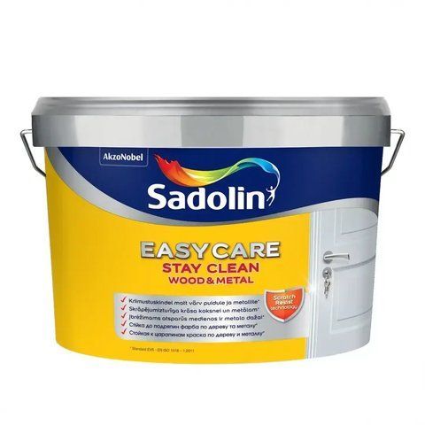 Фарба для дерева та металу алкідна матова Sadolin EasyCare Wood&Metal Безбарвний BC 2.56л 2893906424 фото