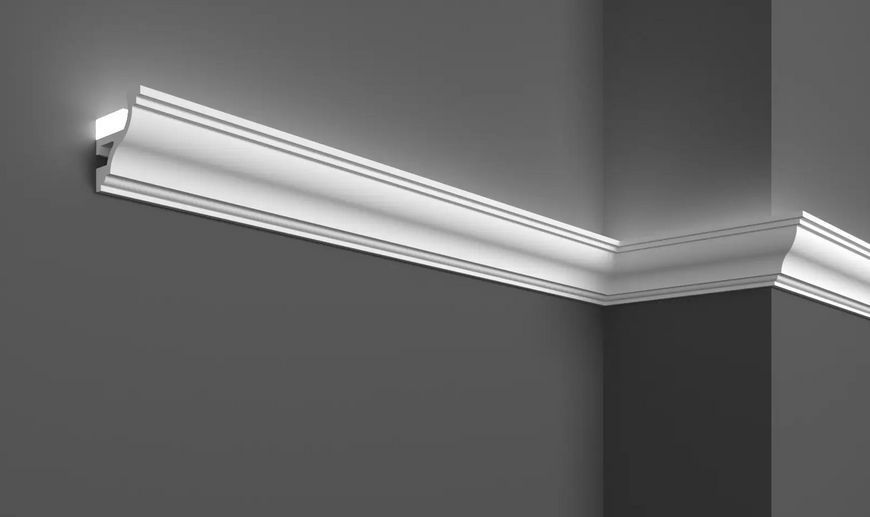 Карниз полімерний для LED-освітлення Grand D&eacute;cor KH 905 Flex Гнучкий 2440 мм 2322339885 фото