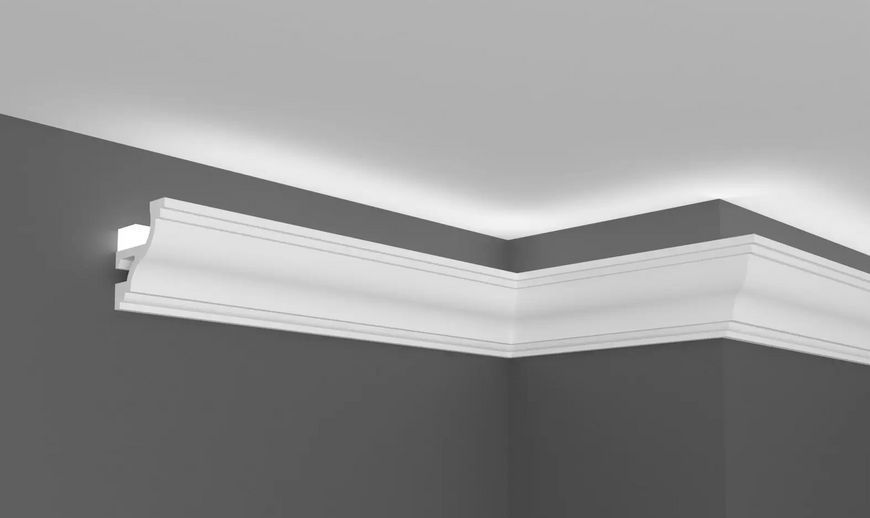 Карниз полімерний для LED-освітлення Grand D&eacute;cor KH 905 Flex Гнучкий 2440 мм 2322339885 фото