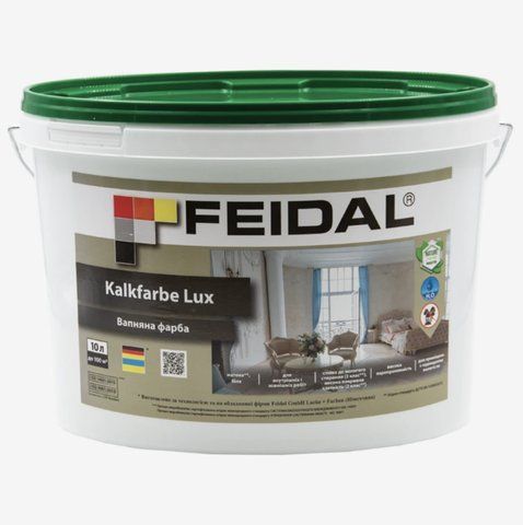 Фарба відома для внутрішніх та зовнішніх робіт Feidal Kalkfarbe Lux Біла 2,5л 1886455427 фото