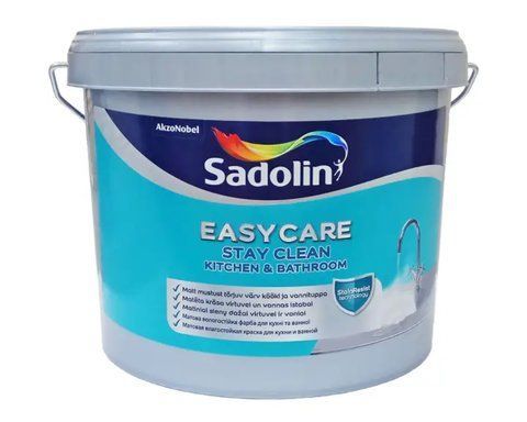 Фарба для кухонь та ванних кімнат вологостійка Sadolin EasyCare Kitchen&Bathroom Безбарвний BC 2.33л 2889787097 фото