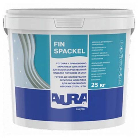 Шпатлевка акриловая Aura Luxpro Fin Spackel финишная 25кг 2569050033 фото