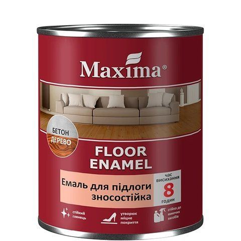Эмаль для пола износостойкая Maxima красно-коричневый 2.3 кг 2792904959 фото