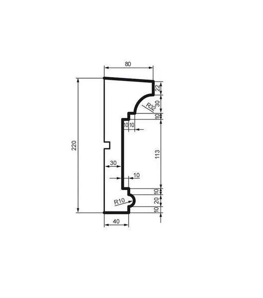 Молдинг фасадный Prestige Decor MC 140 2000 мм 2330138129 фото