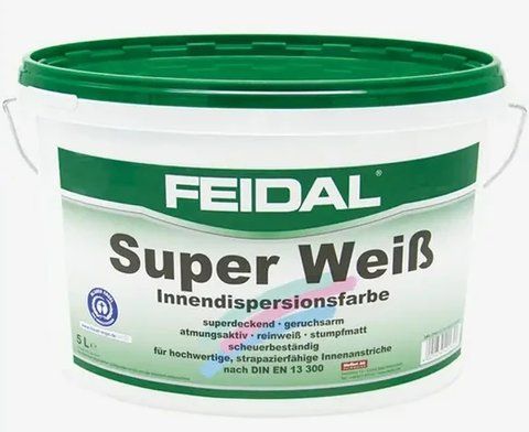 Фарба інтер&rsquo;єрна Feidal Super Wei&szlig; Біла 5л 2198704589 фото