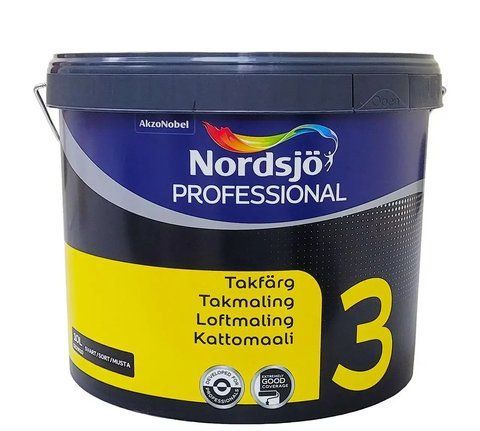 Фарба латексна глибокоматова Sadolin Professional 3 Svart Чорний 10л 2889948380 фото