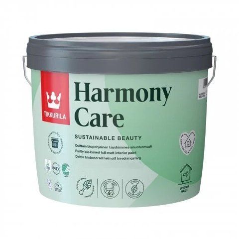 Фарба інтер'єрна глибокоматова Tikkurila Harmony Care База A (біла) 2.7л 2443960184 фото