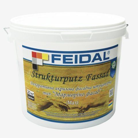 Декоративная фасадная штукатурка Feidal Strukturputz Fassad maxi 20кг 1886455335 фото