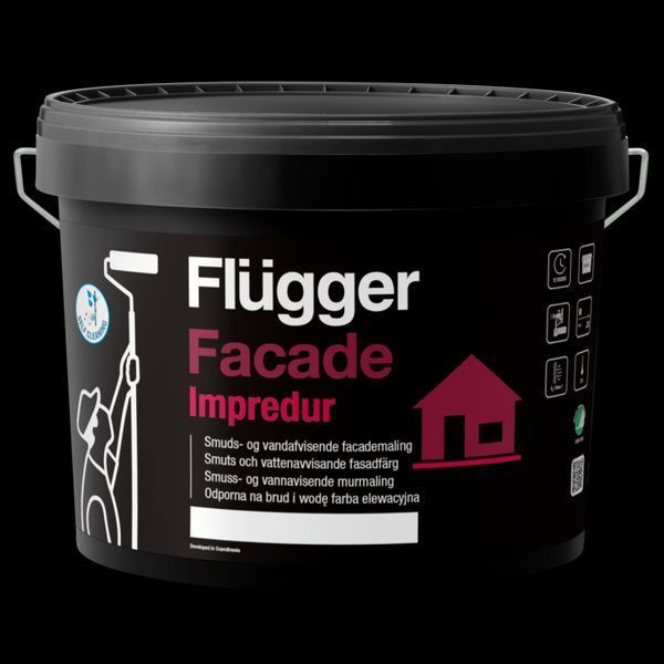 Фарба фасадна силіконова матова Flugger Facade Impredur (Base 41 - прозора, під тонування) 9.1л 2956422554 фото