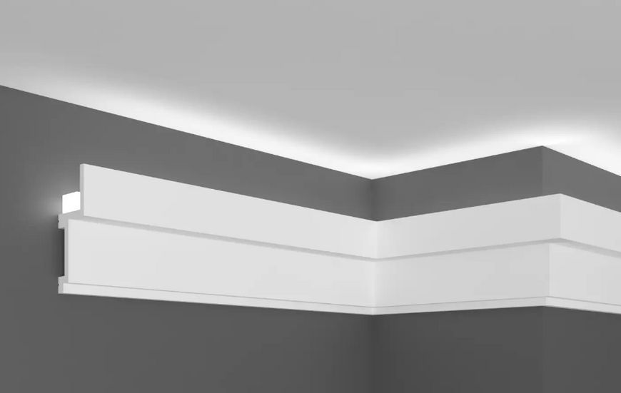Карниз полимерный для LED-освещения Grand D&eacute;cor KH 915 Жесткий 2000 мм 2322369061 фото