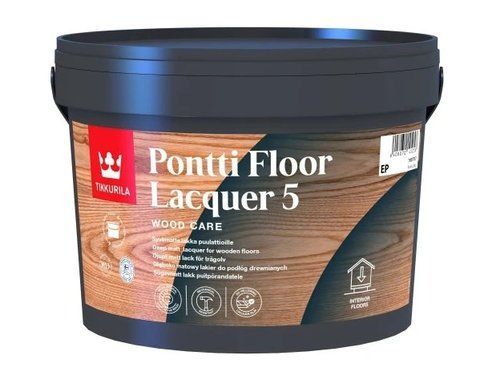 Лак для підлоги напівглянцевий Tikkurila Pontti Floor 5 База EP (прозора, під тонування) 2.7л 2596632419 фото