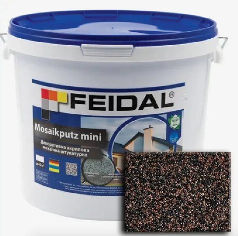Декоративная акриловая мозаичная штукатурка Feidal Mosaikputz mini А21 15кг 1886455538 фото