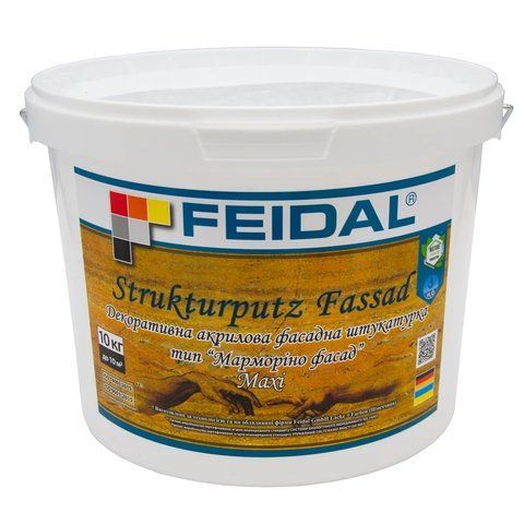 Декоративная фасадная штукатурка Feidal Strukturputz Fassad maxi 10кг 1886455336 фото