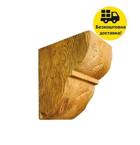 Консоль балки полиуретановая DECOWOOD Рустик EQ 015 classic 19х17 Светлый 2355876298 фото