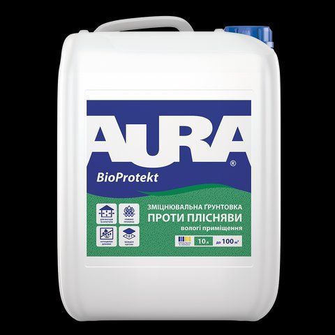 Ґрунтовка антисептична глибокого проникнення AURA UNIGRUND BIOPROTEKT 10л 2028273771 фото