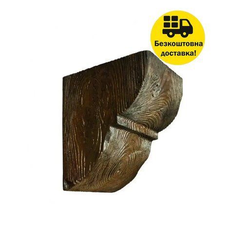 Консоль балки полиуретановая DECOWOOD Рустик EQ 015 classic 19х17 Темный 2355876299 фото