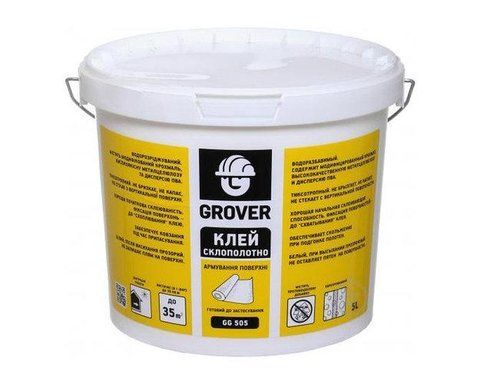 Клей для стеклохолста и стеклоленты GROVER G 505 дисперсионный 5кг 1421741307 фото