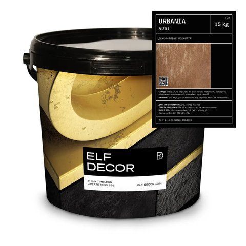 Декоративная штукатурка "промышленная коррозия" ELF DECOR URBANIA RUST 15кг 1703348678 фото