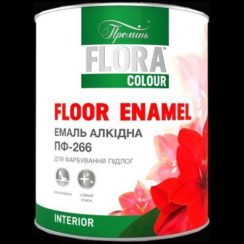Емаль &laquo;Flora Colour&raquo; ПФ-266 для підлоги Золотаво-коричнева 2.8кг 2468306198 фото