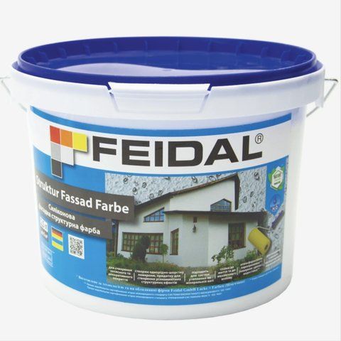 Краска фасадная силиконовая структурная Feidal Struktur Fassad Farbe 2.5л 1886454960 фото