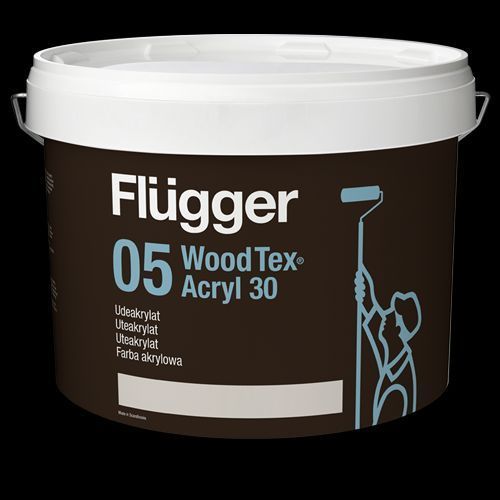Краска акриловая для древесины Flugger 05 Wood Tex Acryl 30 Paint (Base 3 - прозрачная, под тонирование) 9.1 л 2956441645 фото