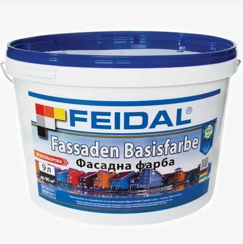 Краска фасадная Feidal Fassaden Basisfarbe Бесцветная 9л 1886455315 фото