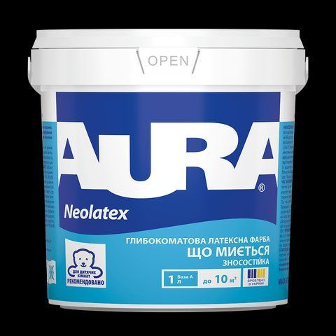 Краска акриловая интерьерная AURA NEOLATEX (белая B1) 1л 1423095977 фото