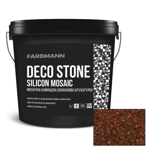 Мозаичная силиконовая штукатурка Farbmann DECO STONE SILICON MOSAIC QT4 23кг 2761548735 фото