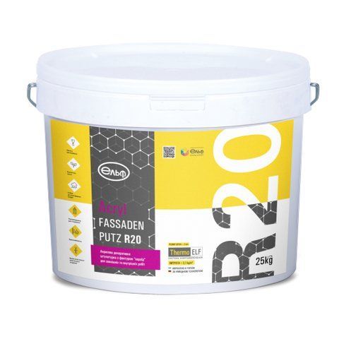 Декоративная штукатурка акриловая короид Elf Acryl-Fassadenputz R20 TR 25 кг 2784193779 фото